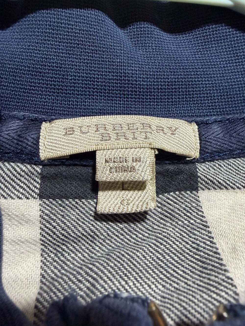 Burberry Brit Navy Full Zip Cotton Sweatshirt Jacket - Picture 3 of 7